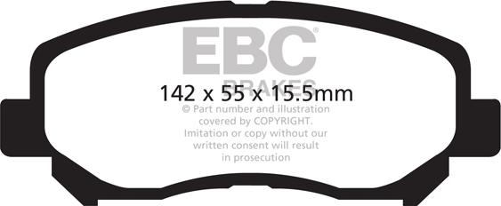 EBC Brakes DP42134R — Zestaw klocków hamulcowych, hamulce tarczowe