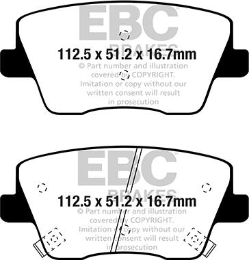 EBC Brakes DP42344R — Zestaw klocków hamulcowych, hamulce tarczowe