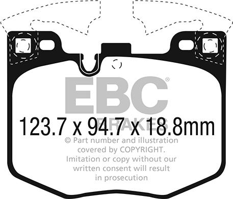 EBC Brakes DP22302 — Zestaw klocków hamulcowych, hamulce tarczowe