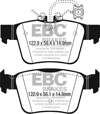 EBC Brakes DP42315R — Zestaw klocków hamulcowych, hamulce tarczowe