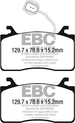 EBC Brakes DP42325R — Zestaw klocków hamulcowych, hamulce tarczowe