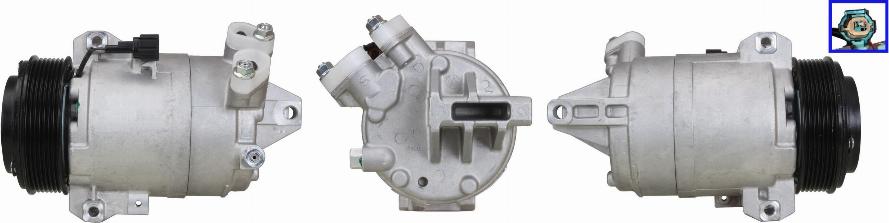 Elstock 51-1448 - KOMPRESOR KLIMATYZACJI REGENEROWANY NISSAN NAVARA NP300 PLATFORMA - PODWOZIE D40 3.0 DCI