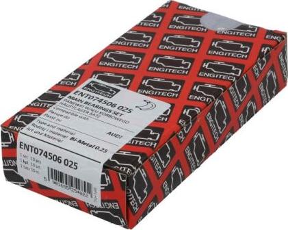 ENGITECH ENT074506 025 — Zestaw łożysk wału korbowego