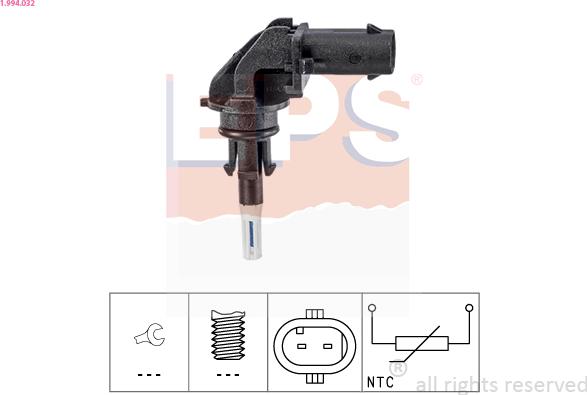 EPS 1.994.032 - CZUJNIK TEMP. POWIETRZA BMW I-III-V 06- MINI COOPER 10-