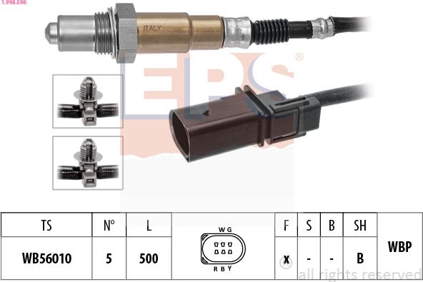 EPS 1.998.596 — Sonda lambda