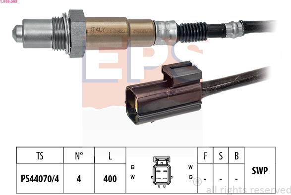 EPS 1.998.098 — Sonda lambda