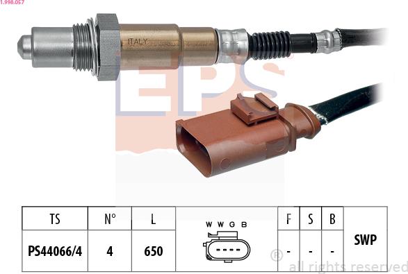 EPS 1.998.057 — Sonda lambda