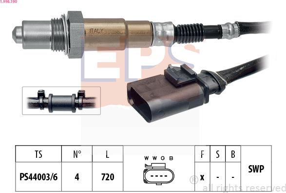 EPS 1.998.190 — Sonda lambda