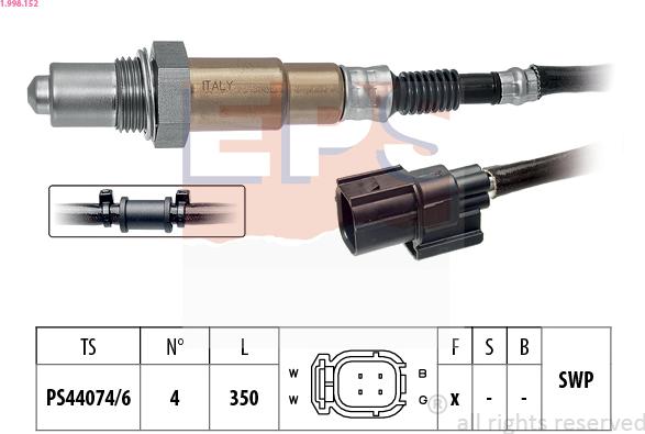 EPS 1.998.152 - SONDA LAMBDA HONDA CIVIC 1.4 08-