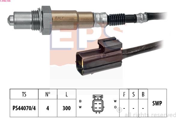 EPS 1.998.106 — Sonda lambda