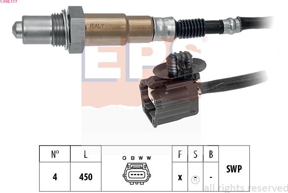 EPS 1.998.117 — Sonda lambda