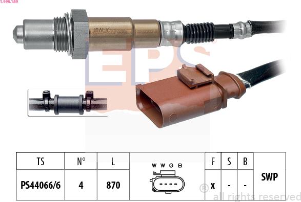 EPS 1.998.189 — Sonda lambda