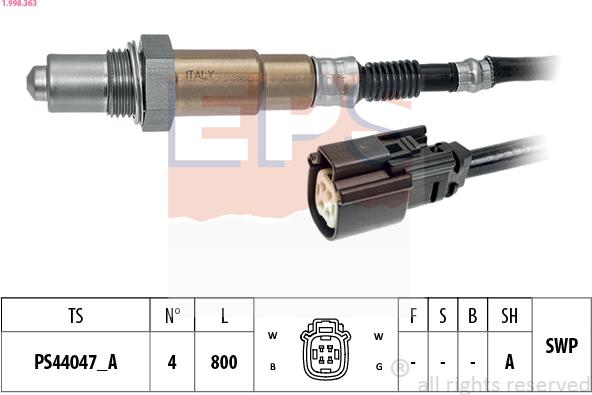 EPS 1.998.363 — Sonda lambda