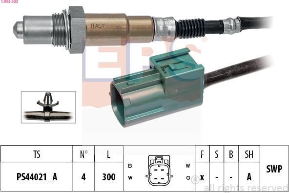 EPS 1.998.303 — Sonda lambda