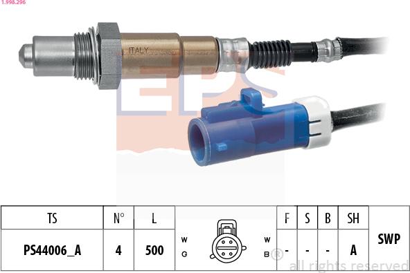 EPS 1.998.296 — Sonda lambda