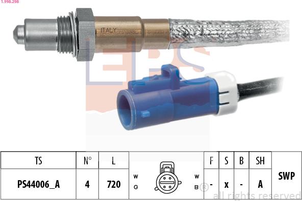 EPS 1.998.298 — Sonda lambda