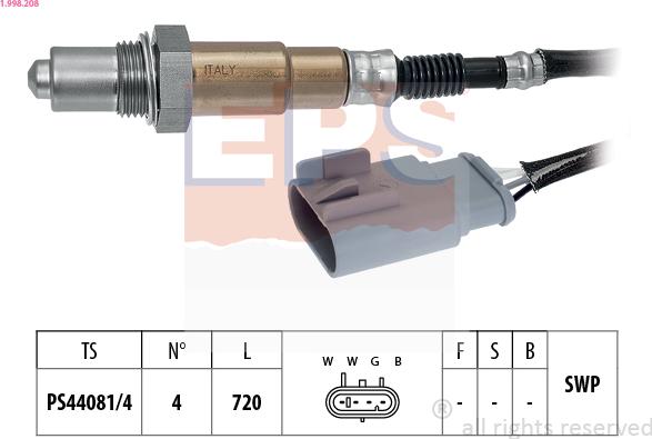 EPS 1.998.208 — Sonda lambda