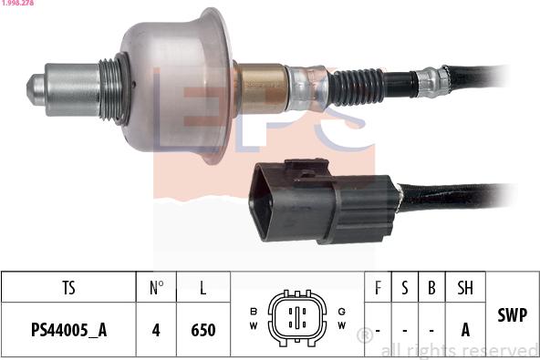 EPS 1.998.278 — Sonda lambda