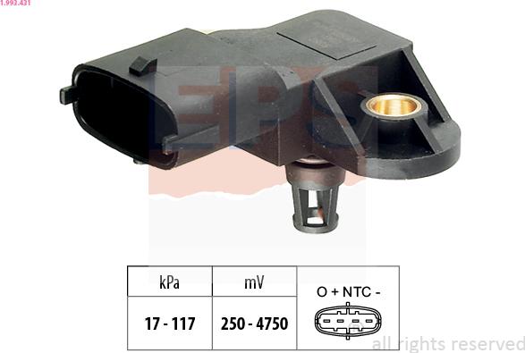 EPS 1.993.431 - CZUJNIK CIŚN. POWIETRZA DR 4 1.5 21-