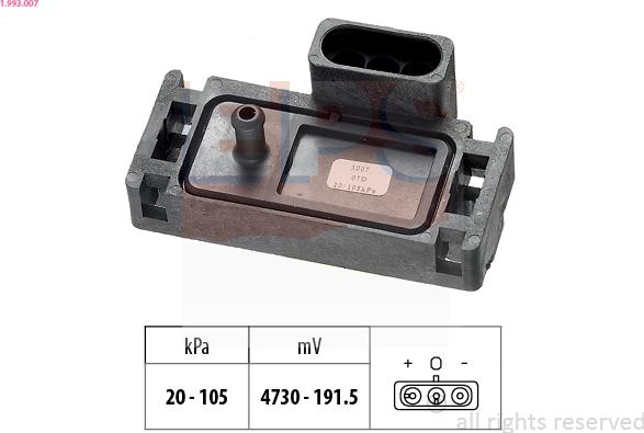EPS 1.993.007 - CZUJNIK PODCISNIENIA COMBO.CORSA.KADET