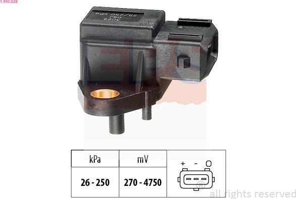 EPS 1.993.029 - CZUJNIK CIŚN. POWIETRZA BMW 5 E39 2.5TDS 96-