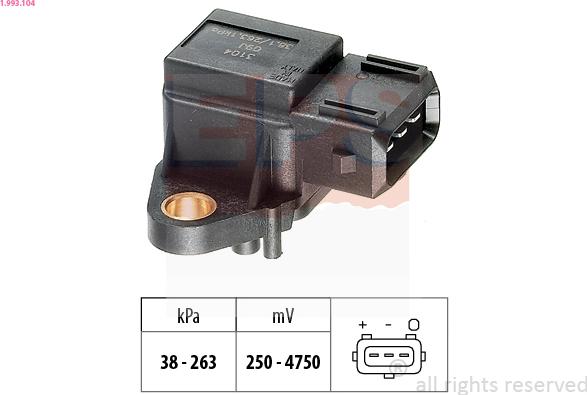 EPS 1.993.104 — Czujnik ciśnienia powietrza, adaptacja wysokościowa