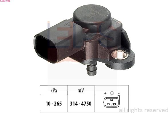 EPS 1.993.102 — Czujnik ciśnienia powietrza, adaptacja wysokościowa