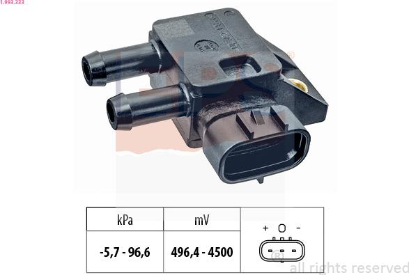 EPS 1.993.333 - CZUJNIK CIŚN. SPALIN TOYOTA AURIS 2.2D4D 07-