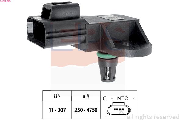 EPS 1.993.205 — Czujnik ciśnienia powietrza, adaptacja wysokościowa