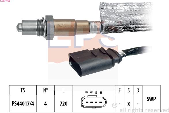 EPS 1.997.163 - SONDA LAMBDA OCTAVIA 97-.AUDI A3 96-