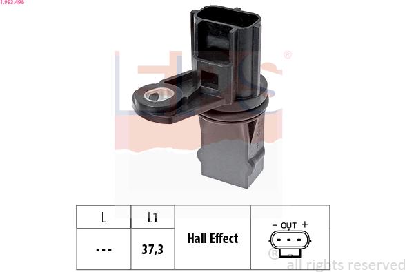 EPS 1.953.498 - CZUJNIK OBROTOW WALU KORB.FORD 1.6DCI
