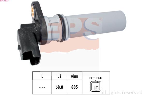 EPS 1.953.537 — Czujnik, prędkość obrotowa