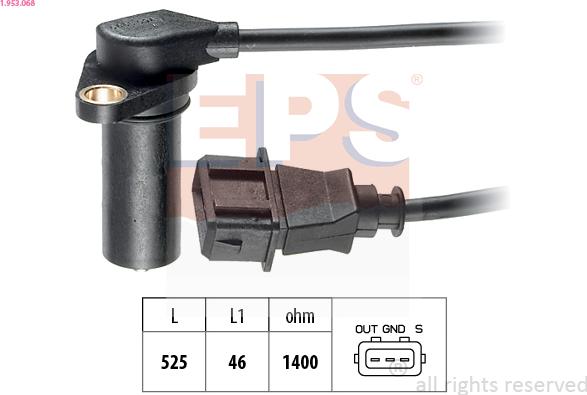 EPS 1.953.068 - CZUJNIK POŁOŻENIA WAŁU KORB. AUDI A4 94-