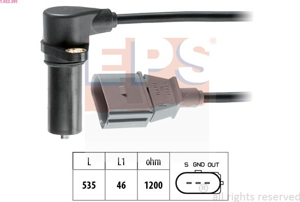 EPS 1.953.391 - CZUJNIK POŁOŻENIA WAŁKA ROZRZ. VW