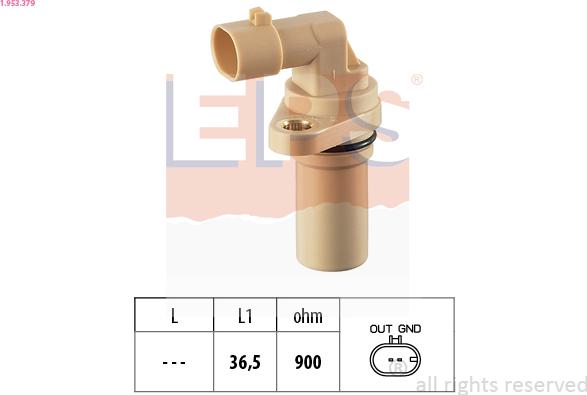 EPS 1.953.379 - CZUJNIK POŁOŻENIA WAŁU KORB. FIAT