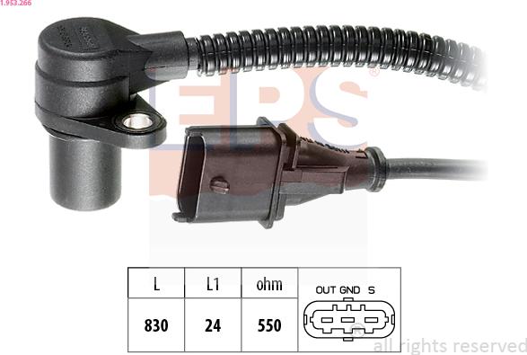 EPS 1.953.266 - CZUJNIK POŁOŻENIA WAŁU KORB. OPEL