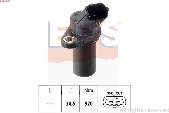 EPS 1.953.235 - CZUJNIK POŁOŻENIA WAŁU KORB. OPEL