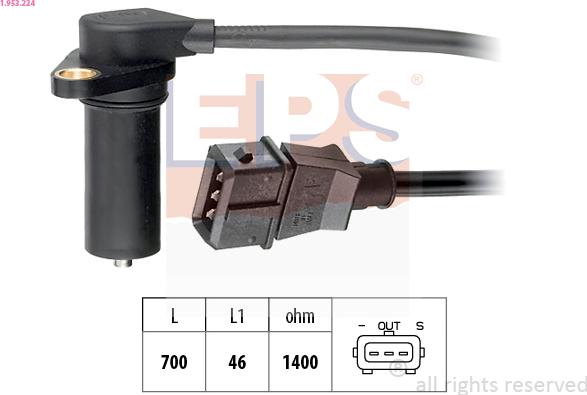 EPS 1.953.224 - CZUJNIK POŁOŻENIA WAŁKA ROZRZ. VW