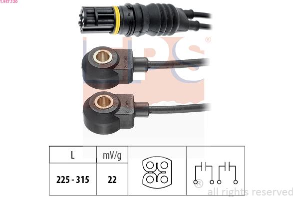EPS 1.957.120 - CZUJNIK SPALANIA STUKOWEGO BMW E36 93-