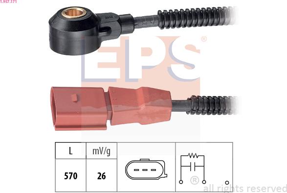EPS 1.957.171 - CZUJNIK SPALANIA STUKOWEGO AUDI A5 04-