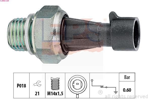 EPS 1.800.129 — Czujnik, ciśnienie oleju