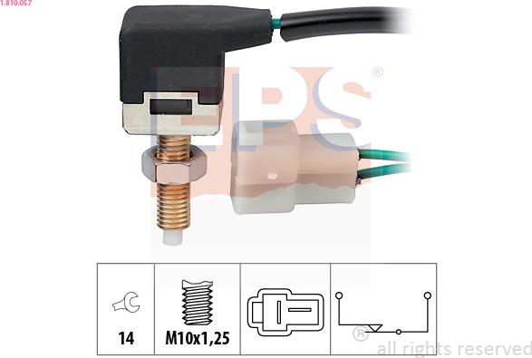 EPS 1.810.057 - WŁĄCZNIK ŚWIATEŁ STOP HYUNDAI COUPE 1.6 16V 98-