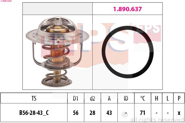 EPS 1.880.650 — Termostat, środek chłodzący
