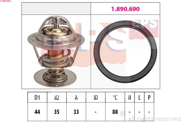 EPS 1.880.685 — Termostat, środek chłodzący