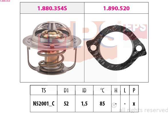 EPS 1.880.354 — Termostat, środek chłodzący