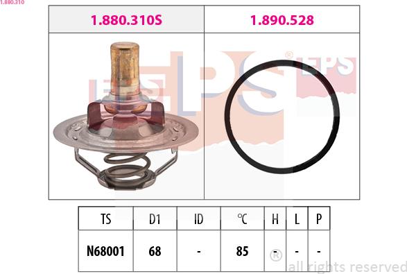 EPS 1.880.310 - TERMOSTAT CITROEN 85C 2.1TD 12