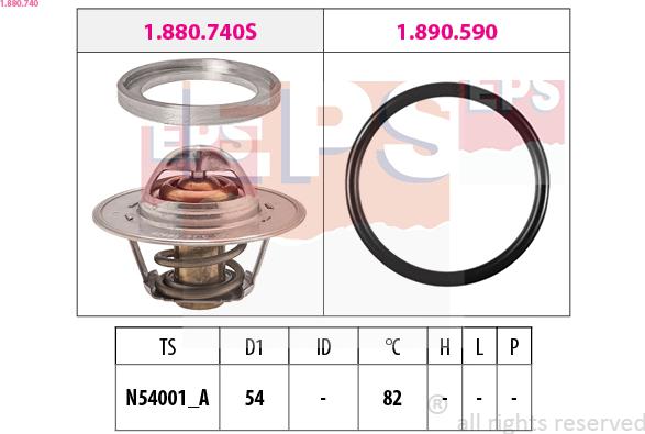EPS 1.880.740 - TERMOSTAT VW 82C A4-A5 2.0TDI