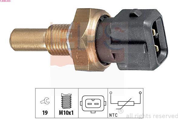 EPS 1.830.255 - CZUJNIK TEMP. PŁYNU CHŁODZĄCEGO VW 2.5TDI