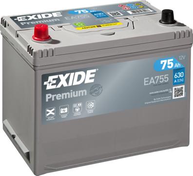 Exide EA755 — Akumulator