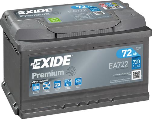 Exide EA722 — Akumulator